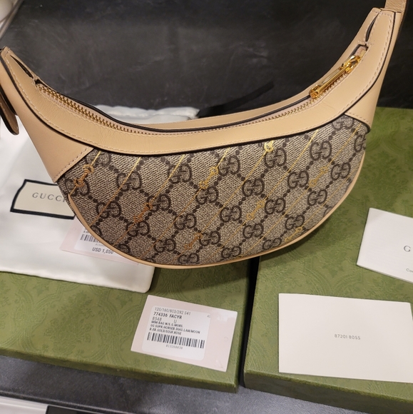 Authentic Gucci Ophidia Mini Bag with Horsebit Print - Picture 5 of 15